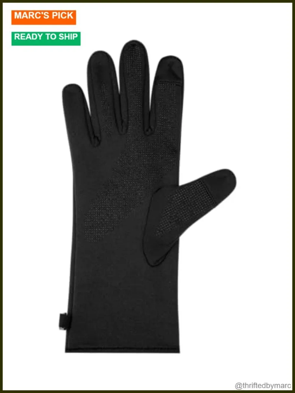 Thermal Running Gloves Touchscreen Compatible Fleece Lining Lightweight